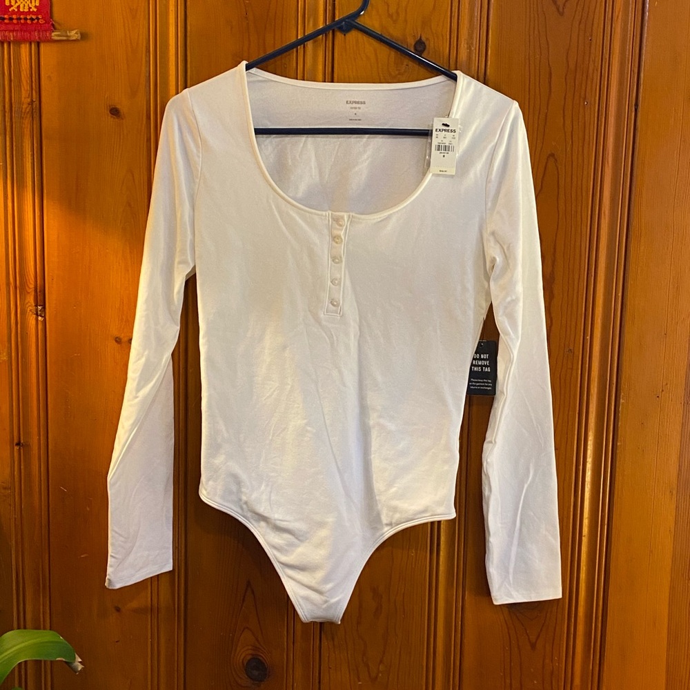 NEW! White bodysuit, Express, size 8, tags on, never worn